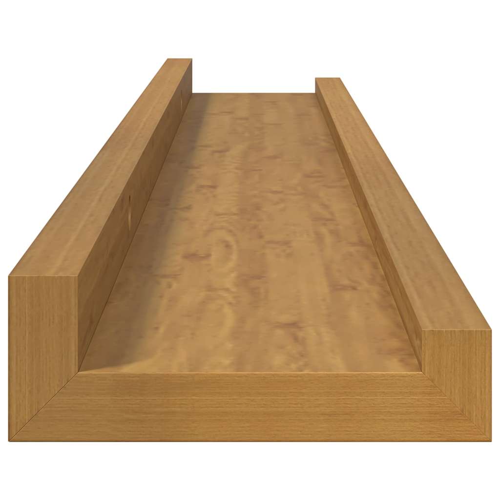 Polica na zidu Zidne 2 pcs Bež 60 x 9 x 3 cm Konstruirano drvo