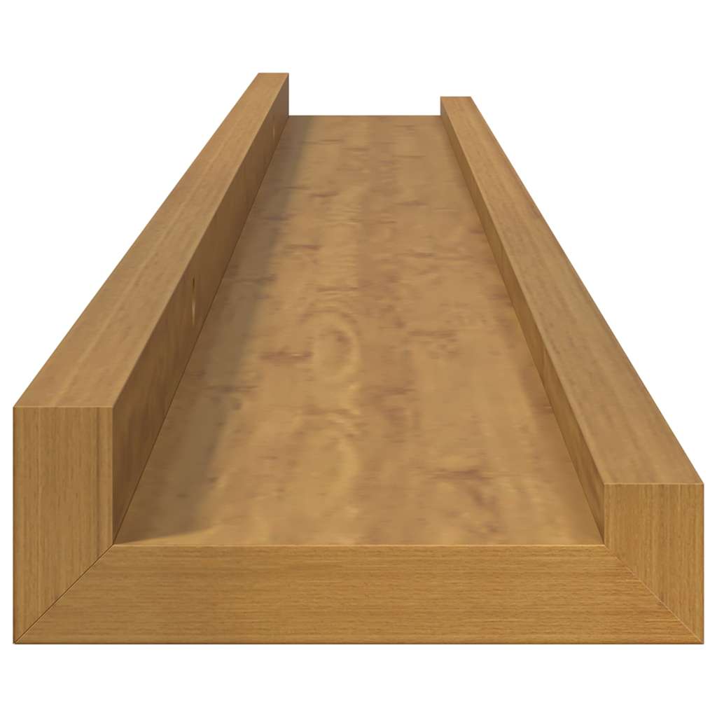 Polica na zidu Zidne 2 pcs Bež 80 x 9 x 3 cm Konstruirano drvo