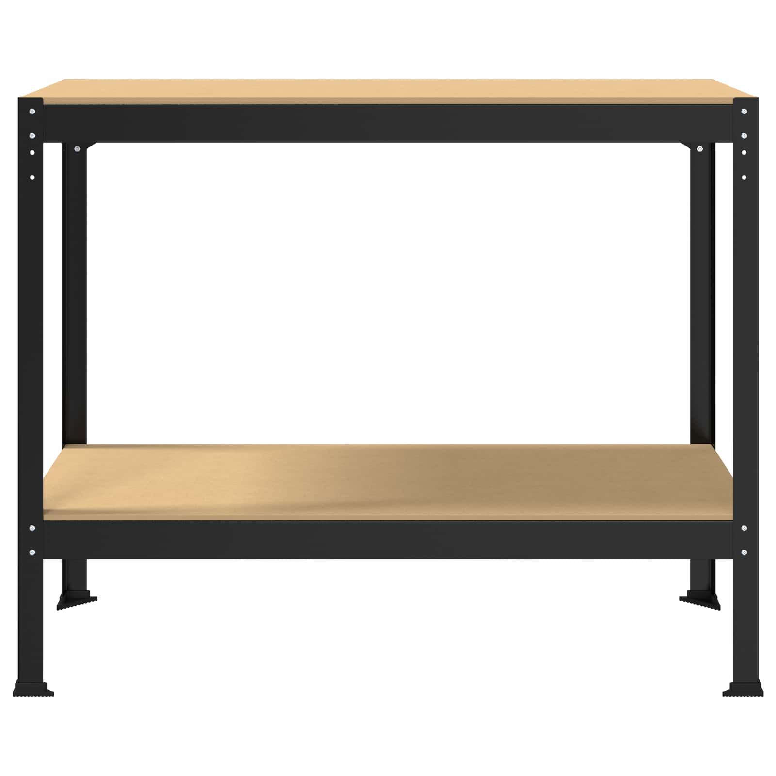 Radna klupa Crna 115 x 55 x 91 cm Projektirano drvo i metal