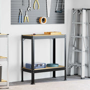 Radna klupa Crna 81 x 41 x 91 cm Projektirano drvo i metal