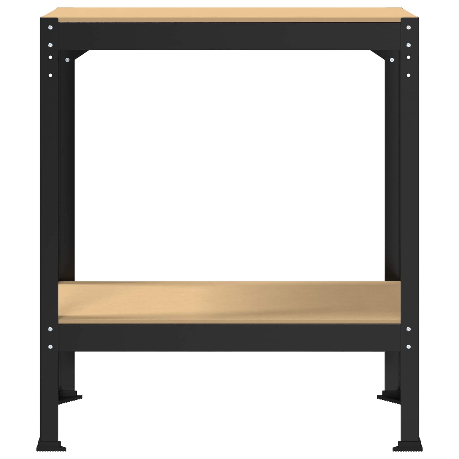 Radna klupa Crna 81 x 41 x 91 cm Projektirano drvo i metal