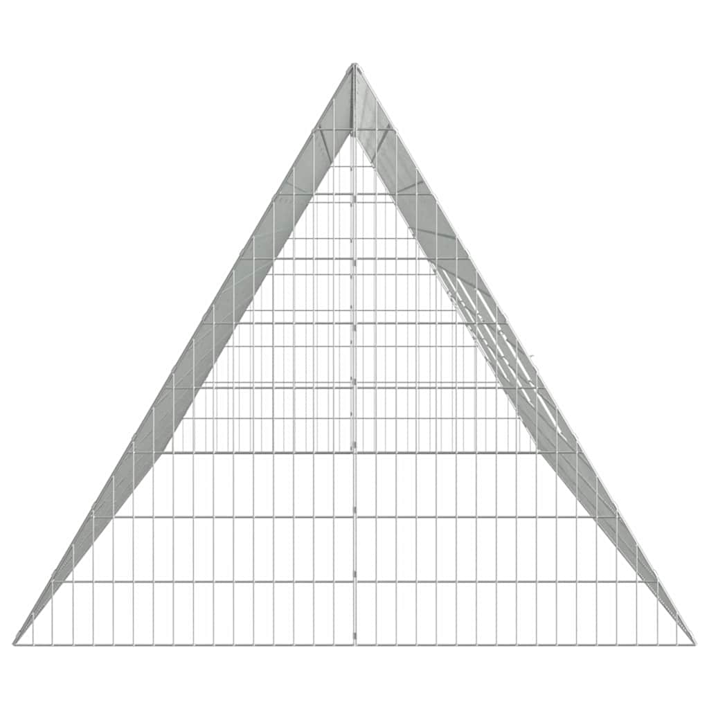 Kavez za zečeve Srebrno 430 x 100 x 85 cm Cinkani čelik