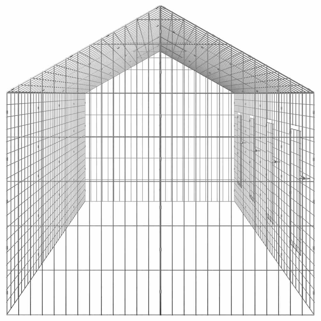 Kavez za zečeve Srebrno 400 x 78 x 78 cm Cinkani čelik