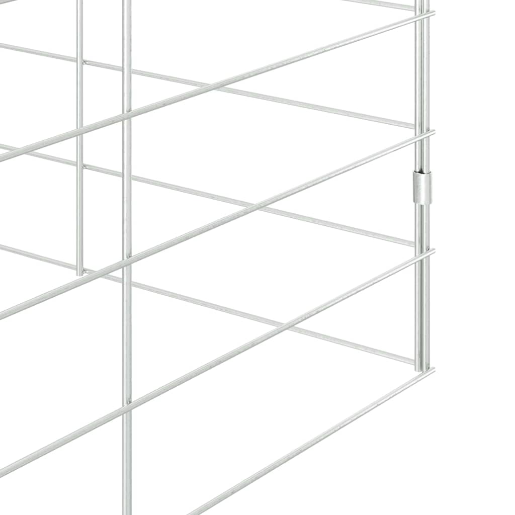 Kavez za zečeve Srebrno 200 x 100 x 210 cm Cinkani čelik