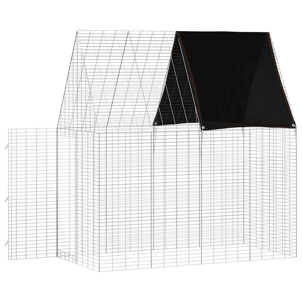 Kavez za zečeve Srebrno 200 x 100 x 210 cm Cinkani čelik
