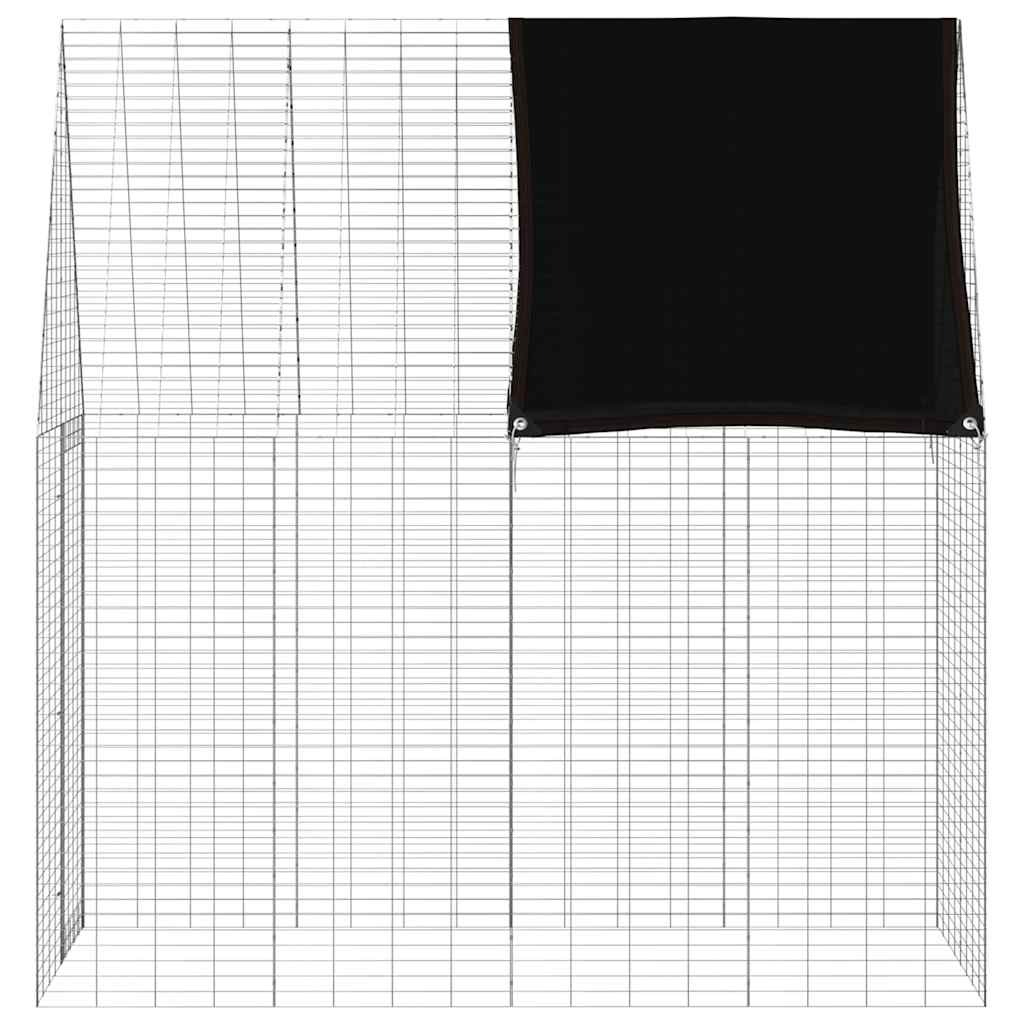 Kavez za zečeve Srebrno 200 x 100 x 210 cm Cinkani čelik