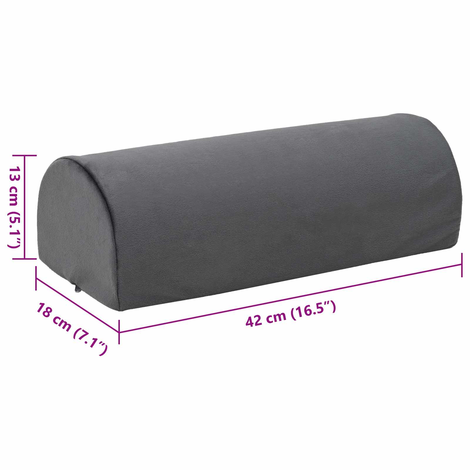 Jastuk za podupiranje nogu Siva 42 x 18 x 13 cm PU pjena