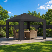 Gazebo 3 x 3 m Antracit Poliester i čelik 190 gsm