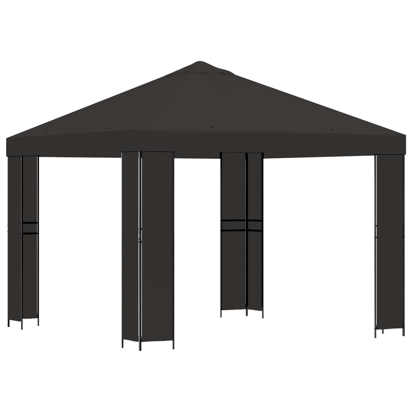 Gazebo 3 x 3 m Antracit Poliester i čelik 190 gsm