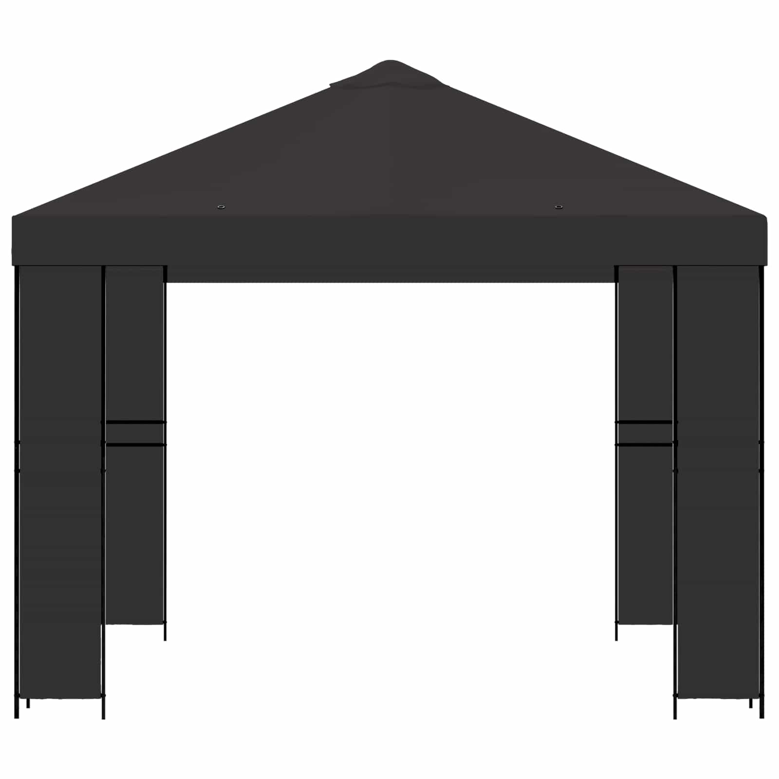 Gazebo 3 x 3 m Antracit Poliester i čelik 190 gsm