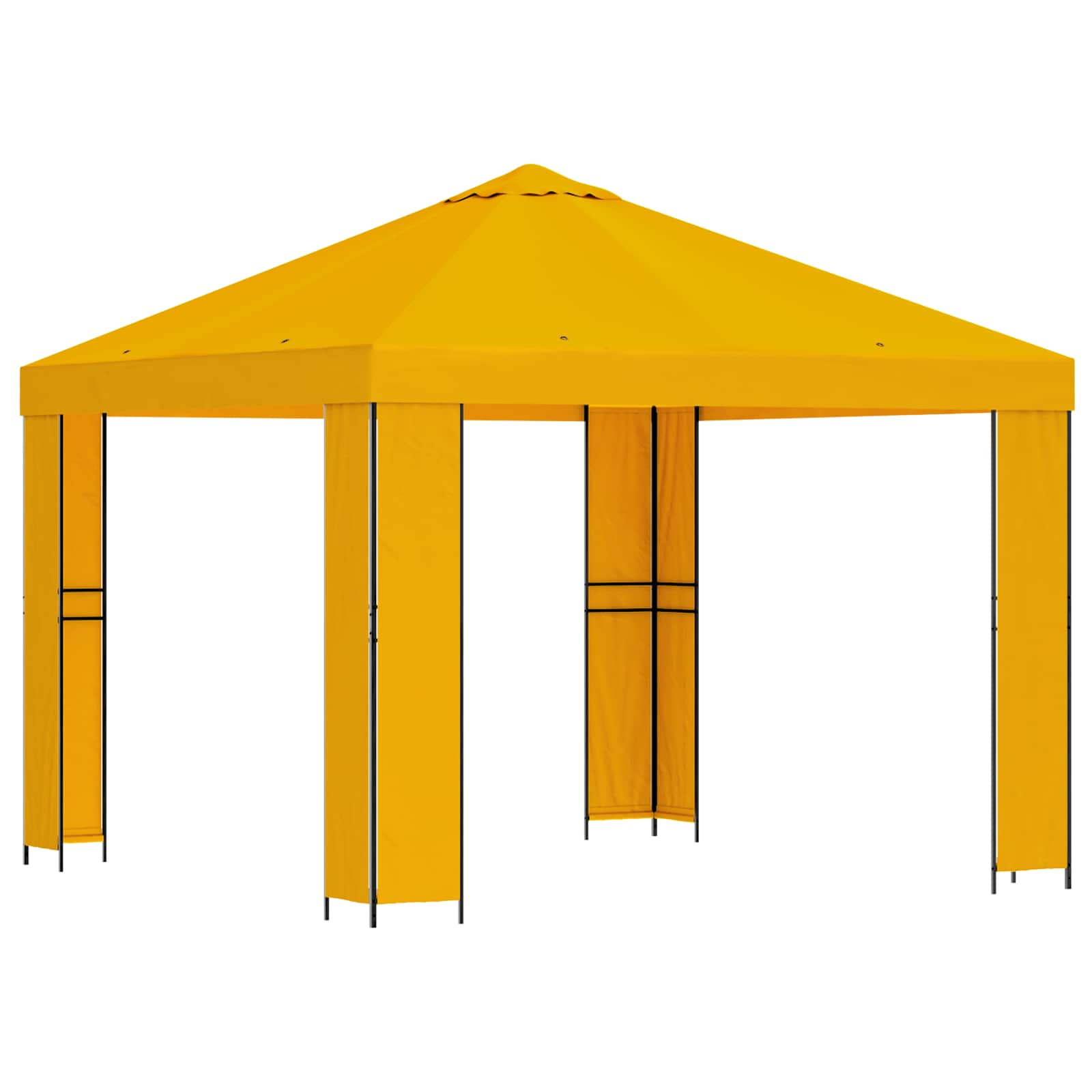 Gazebo 3 x 3 m Žuta Poliester i čelik 190 gsm