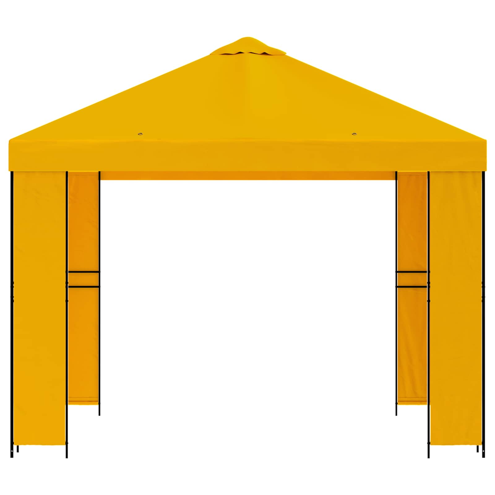 Gazebo 3 x 3 m Žuta Poliester i čelik 190 gsm