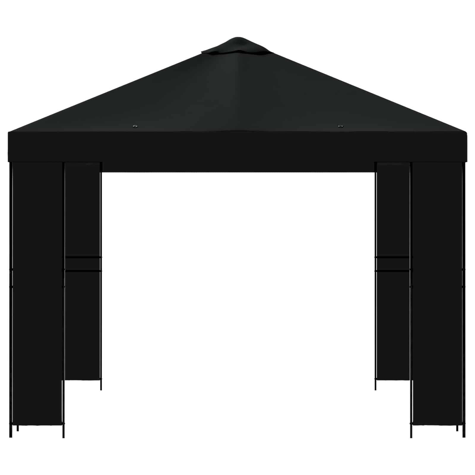 Gazebo 3 x 3 m Crna Poliester i čelik 190 gsm