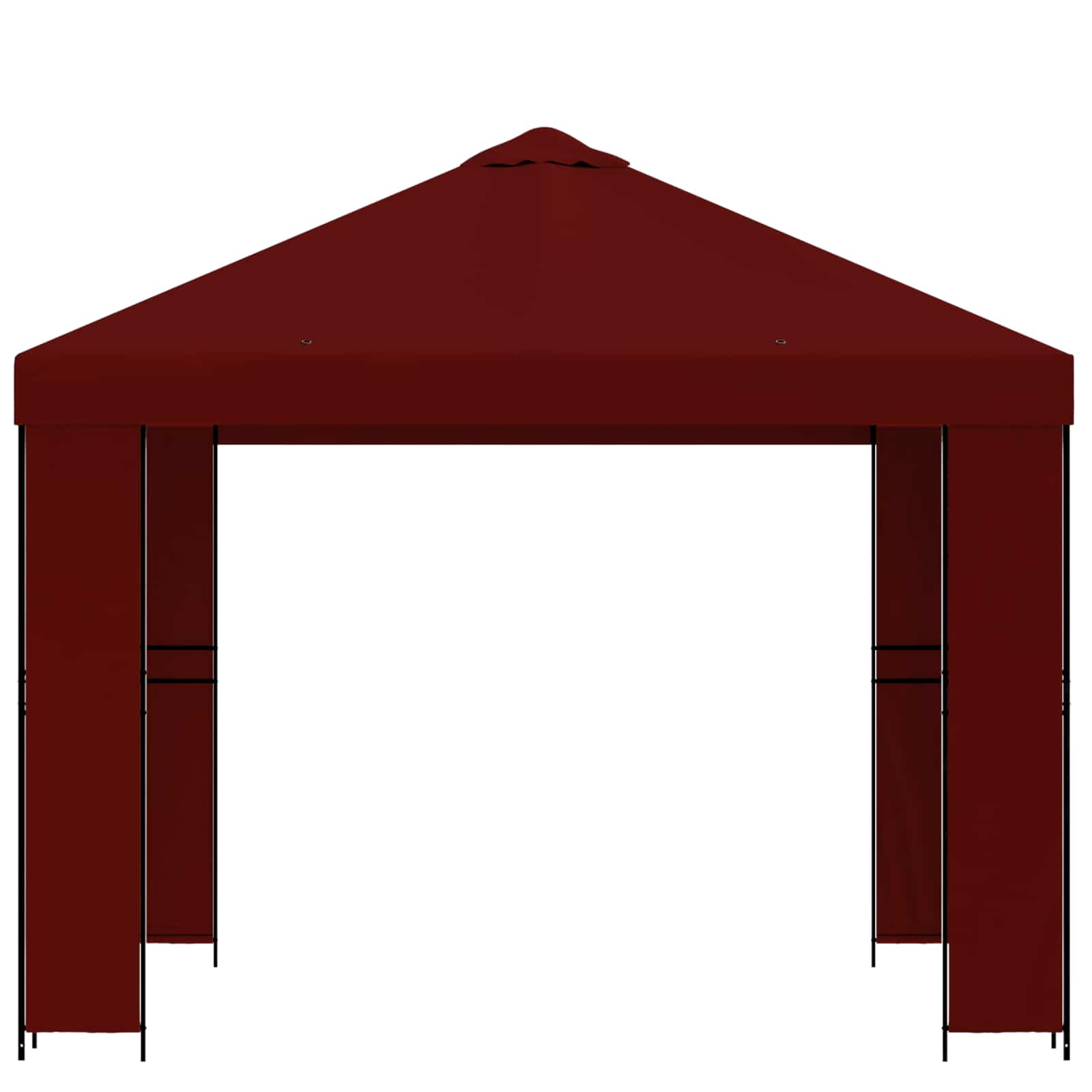 Gazebo 3 x 3 m Tamno crvena Poliester i čelik 190 gsm