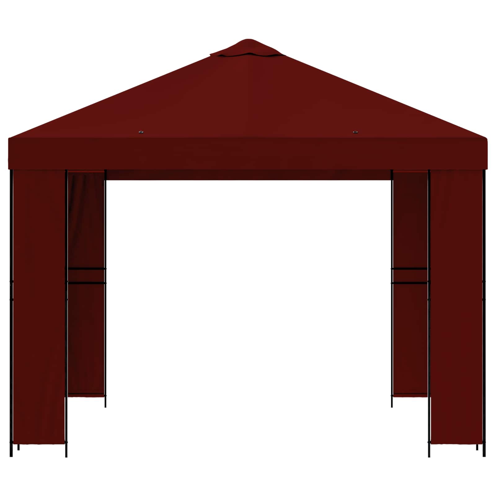 Gazebo 3 x 3 m Tamno crvena Poliester i čelik 190 gsm