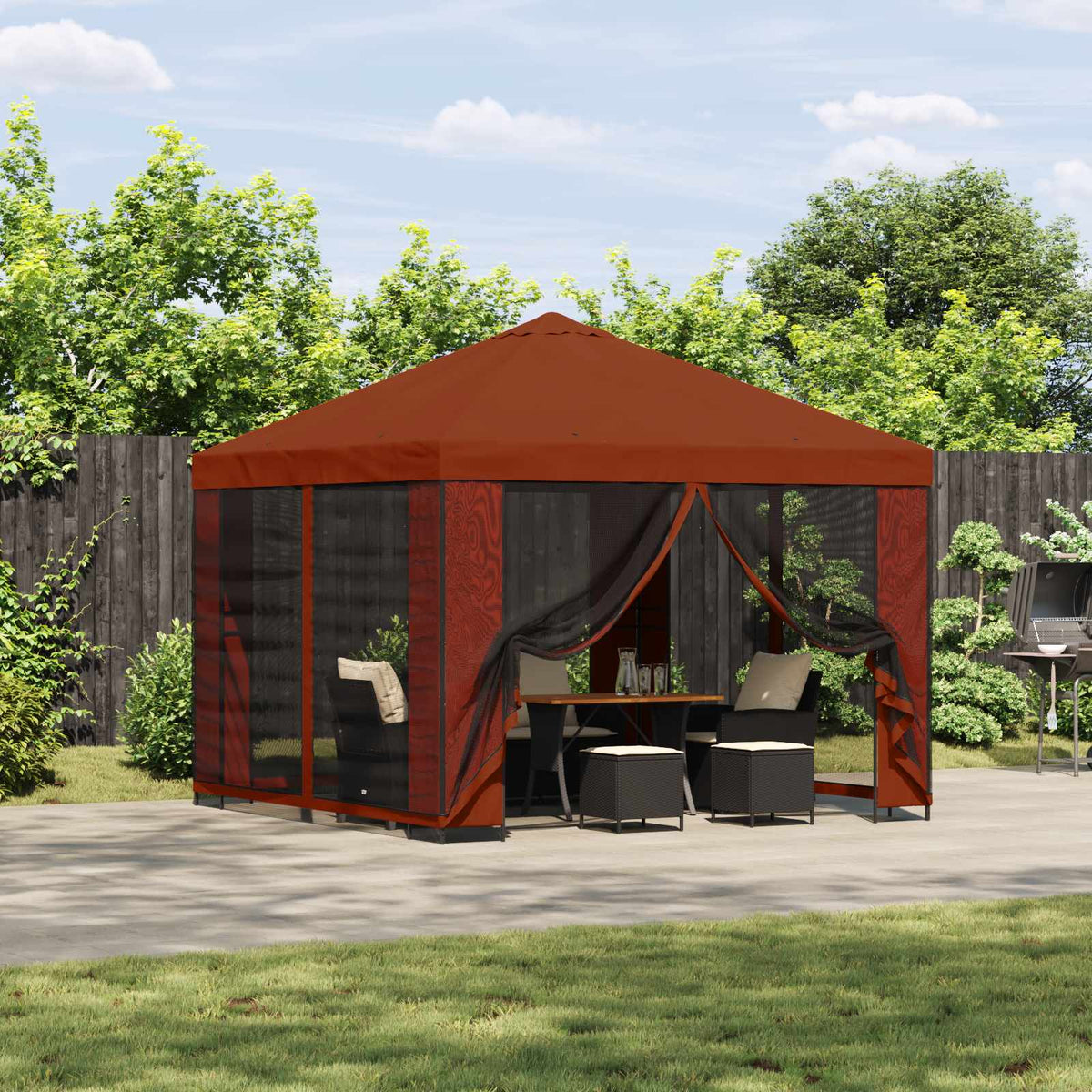 Gazebo 3 x 3 m Poliester i čelik 190 gsm