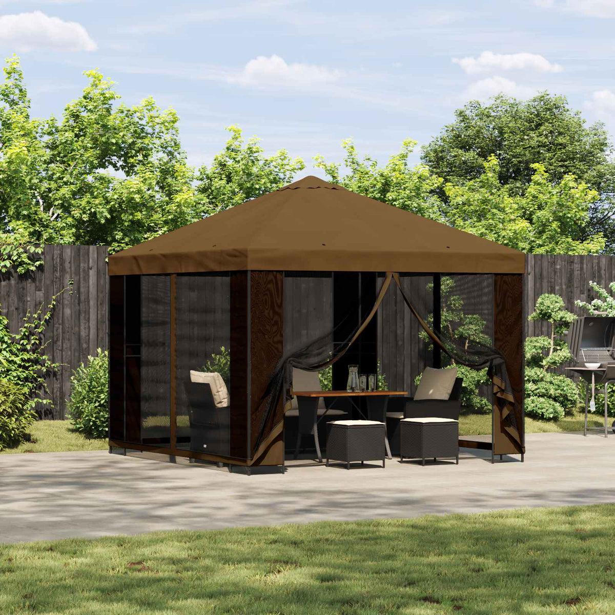 Gazebo 3 x 3 m Poliester i čelik 190 gsm