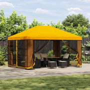 Gazebo 4 × 3 m Žuta Poliester i čelik 190 gsm