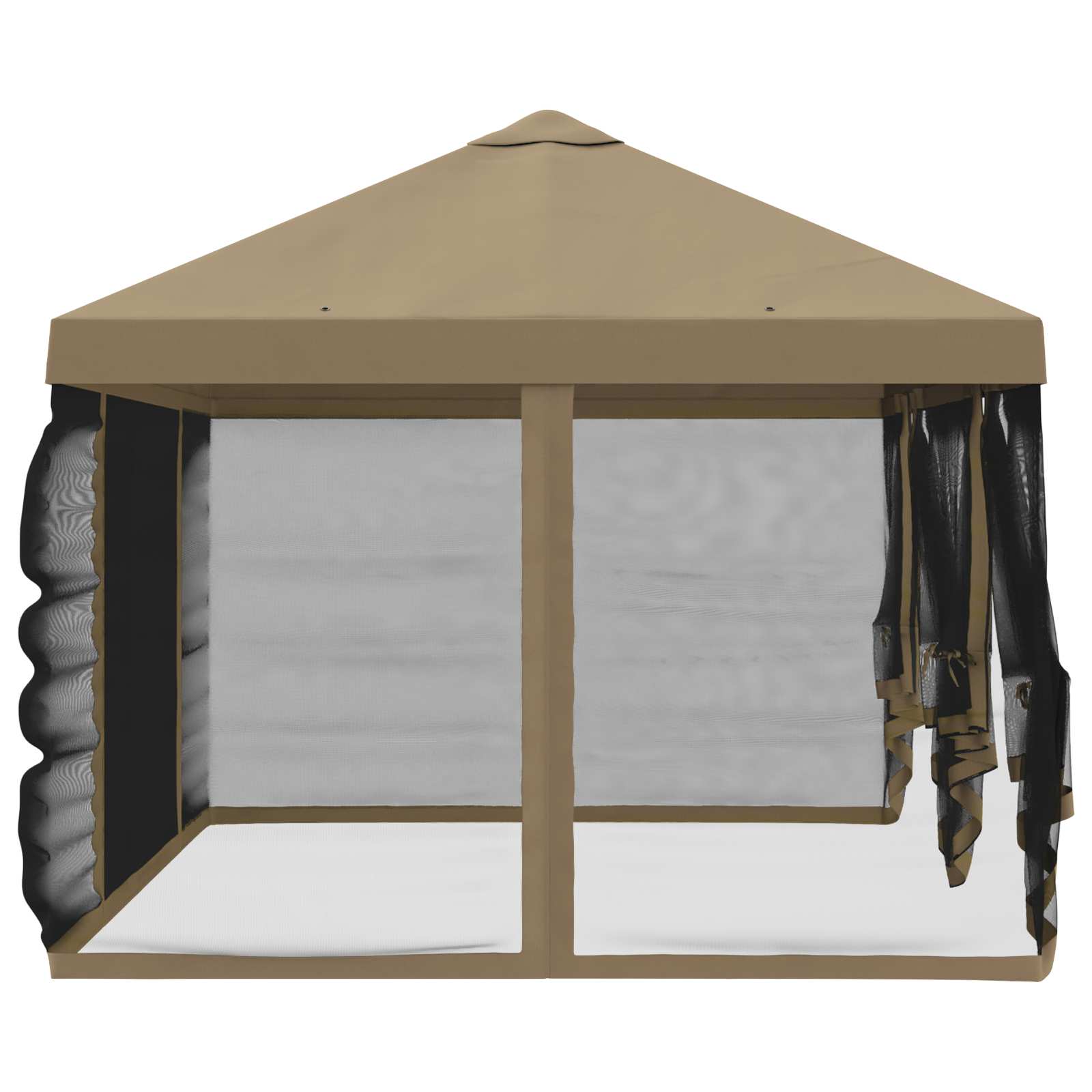 Pokrov za gazebo s bočnim zidovima 6 x 3 m Bež Poliester 190
