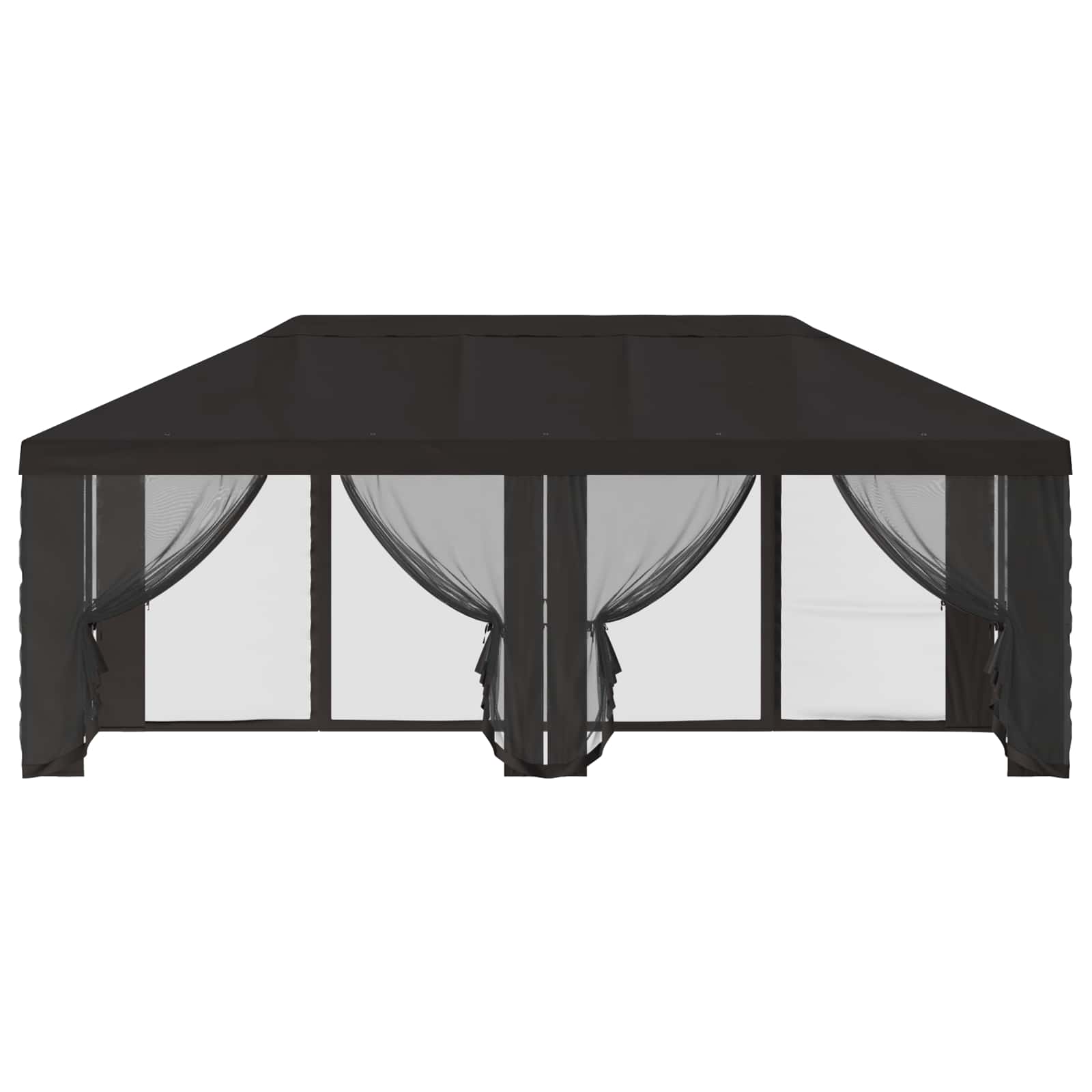 Pokrov za gazebo s bočnim zidovima 6 x 3 m Antracit Poliester