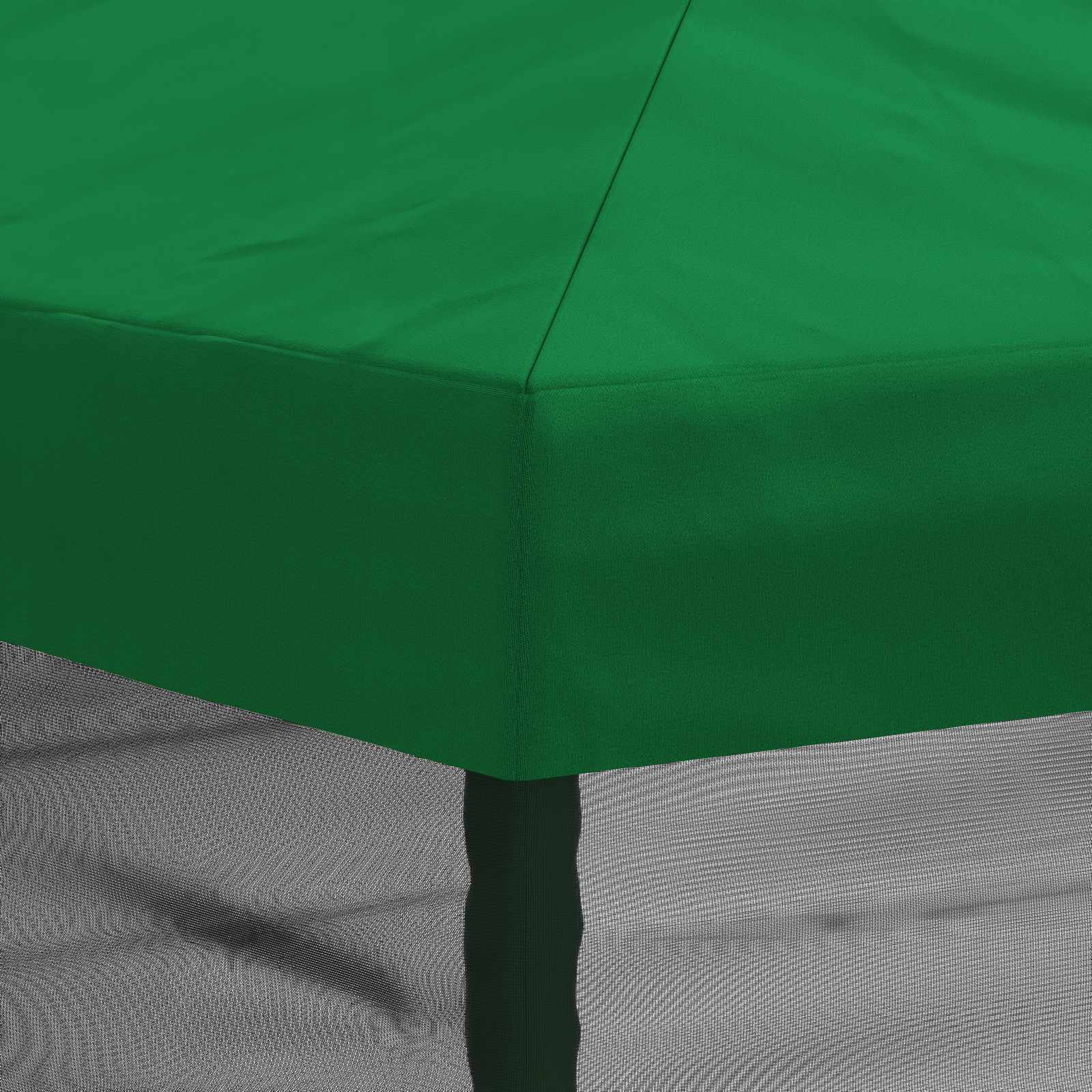 Pokrov za gazebo s bočnim zidovima 6 x 3 m Zelena Poliester 190