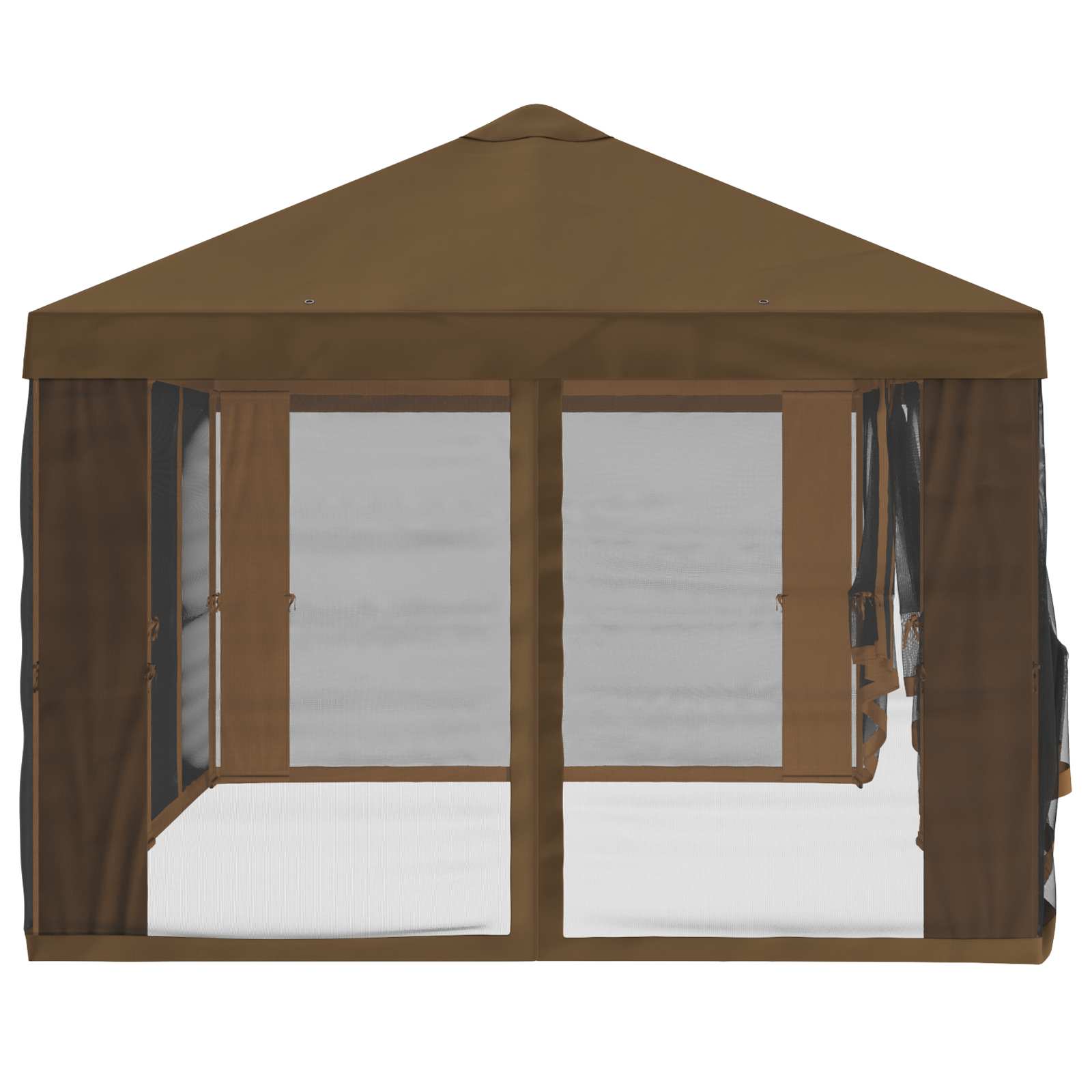 Pokrov za gazebo s bočnim zidovima 6 x 3 m Sivosmeđa Poliester