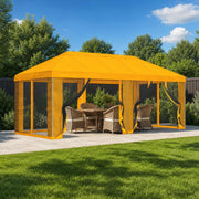 Pokrov za gazebo s bočnim zidovima 6 x 3 m Žuta Poliester 190