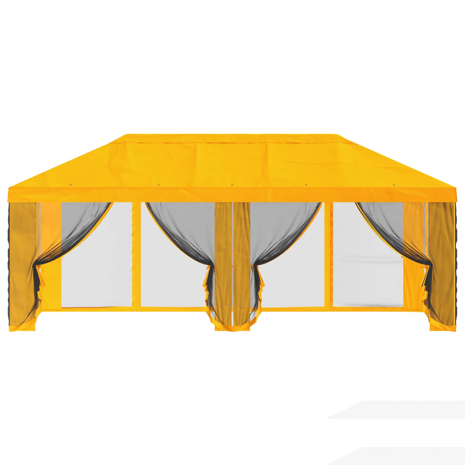 Pokrov za gazebo s bočnim zidovima 6 x 3 m Žuta Poliester 190