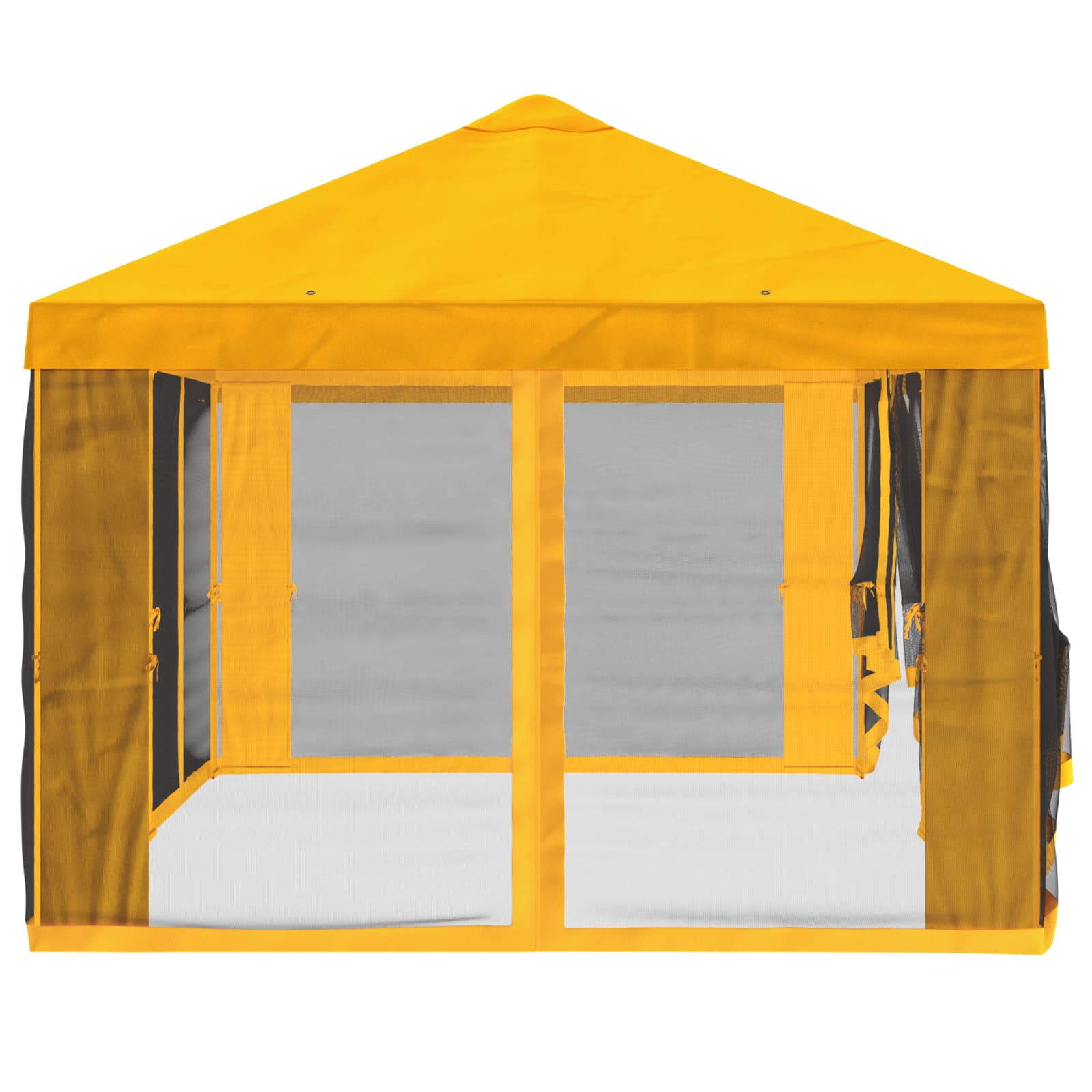 Pokrov za gazebo s bočnim zidovima 6 x 3 m Žuta Poliester 190