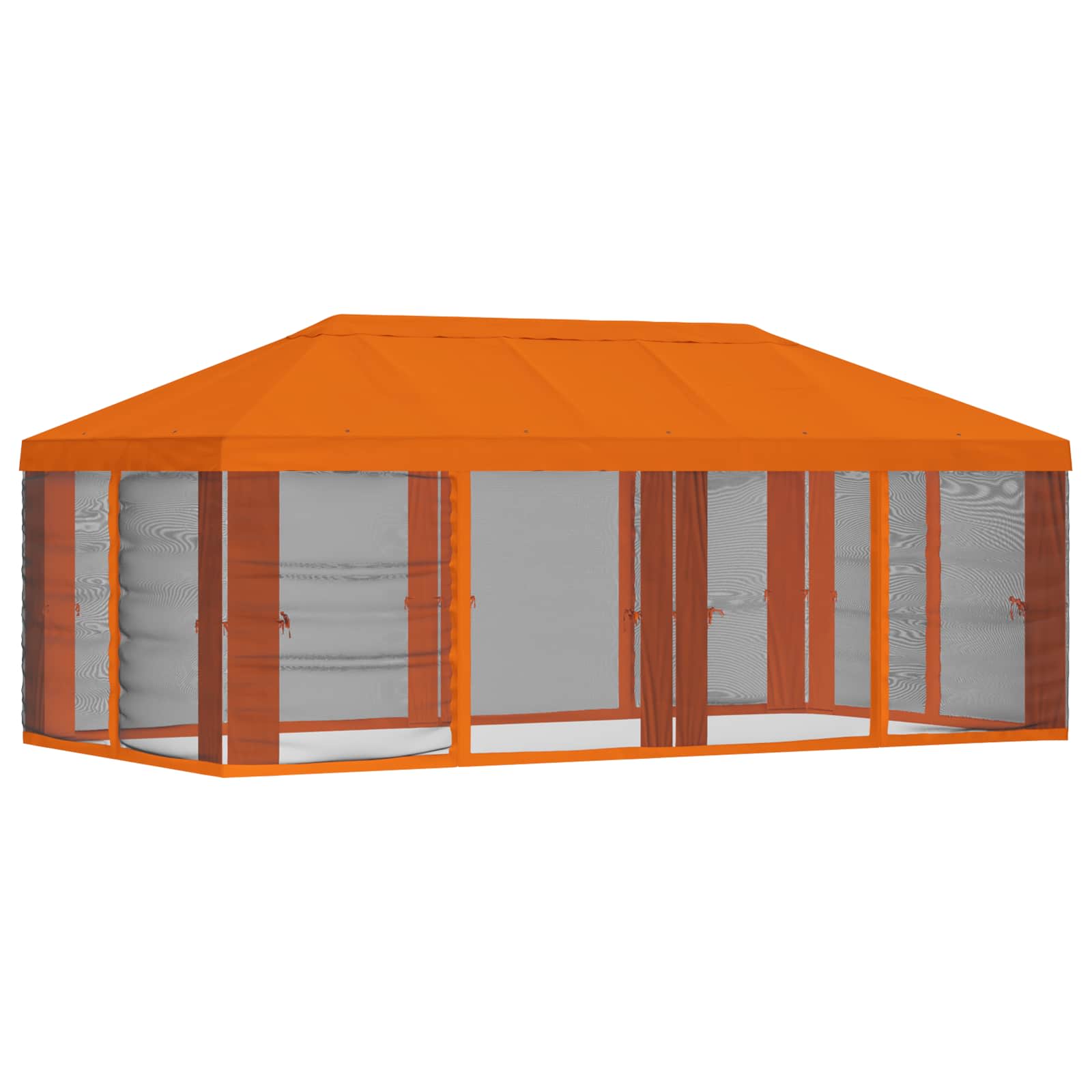 Pokrov za gazebo s bočnim zidovima 6 x 3 m Narančasta Poliester