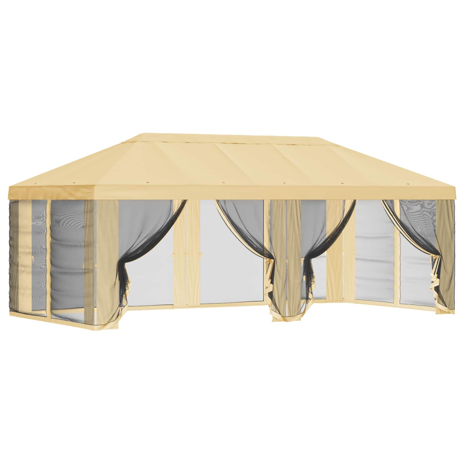 Pokrov za gazebo s bočnim zidovima Krem 600,5 x 300,5 cm