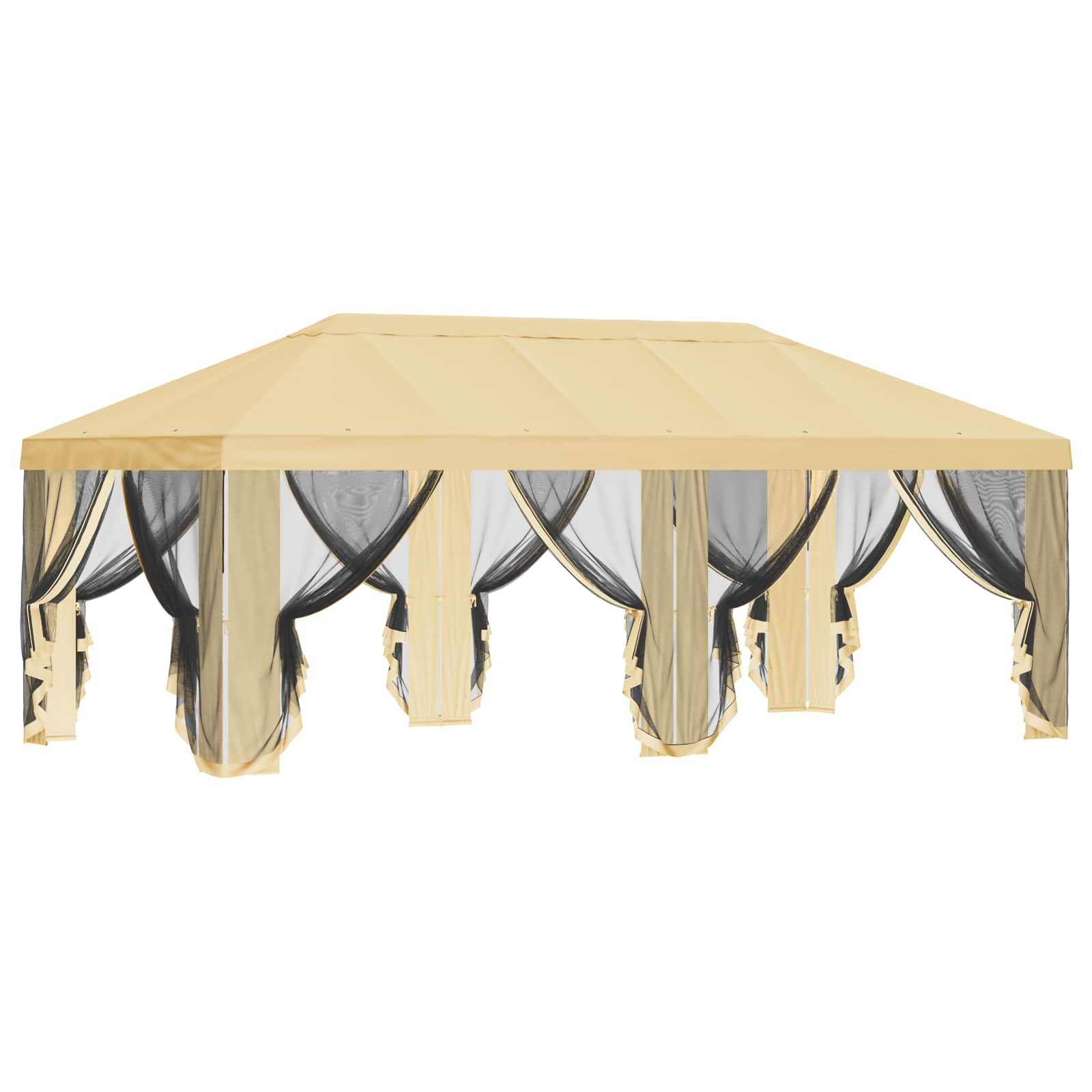 Pokrov za gazebo s bočnim zidovima Krem 600,5 x 300,5 cm