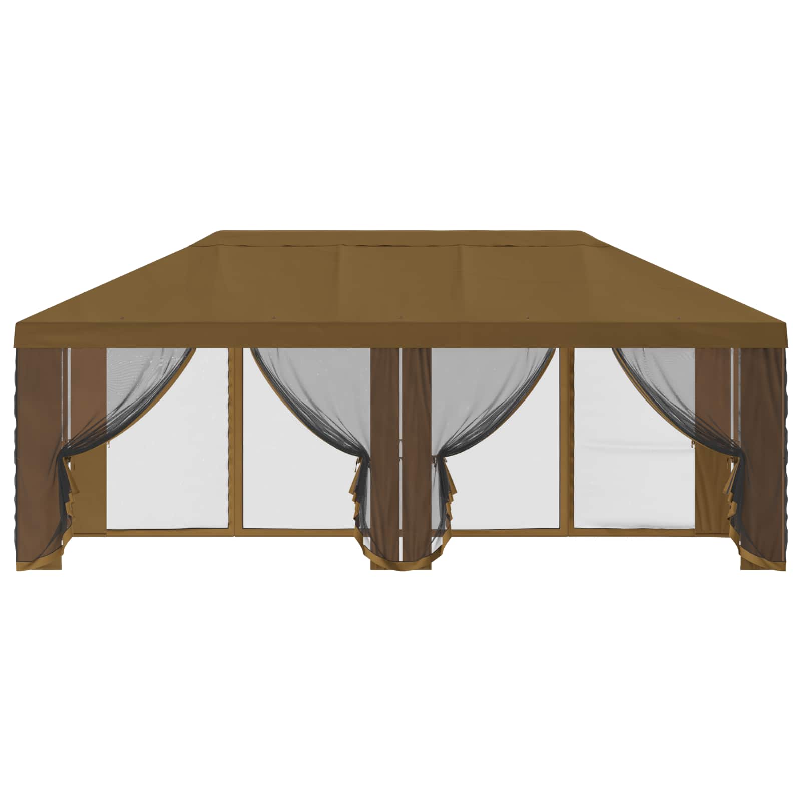 Pokrov za gazebo s bočnim zidovima Sivosmeđa 600,5 x 300,5 cm