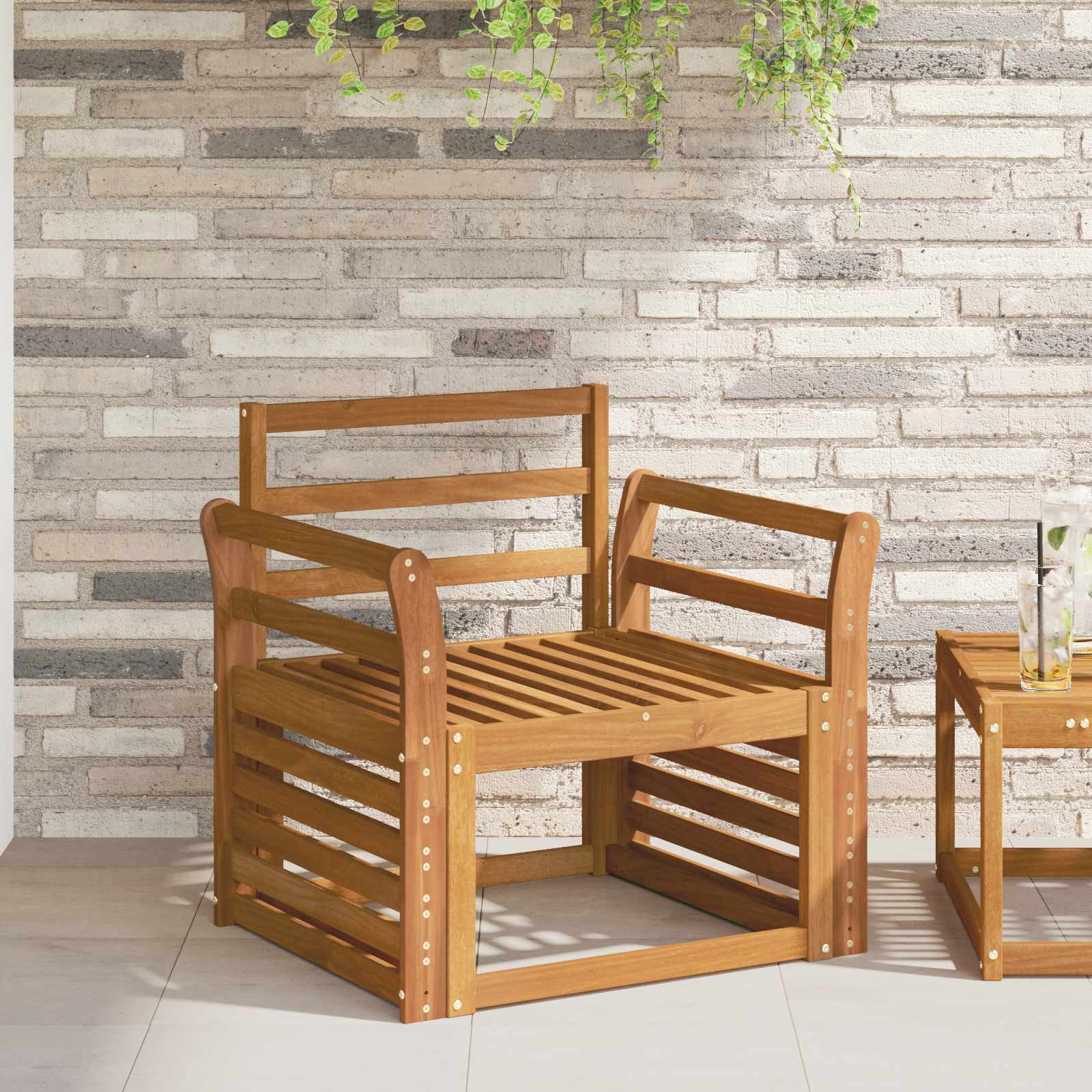 Naslon 2 pcs Prirodna 58,5 x 8 x 60 cm Čvrsto drvo akacije