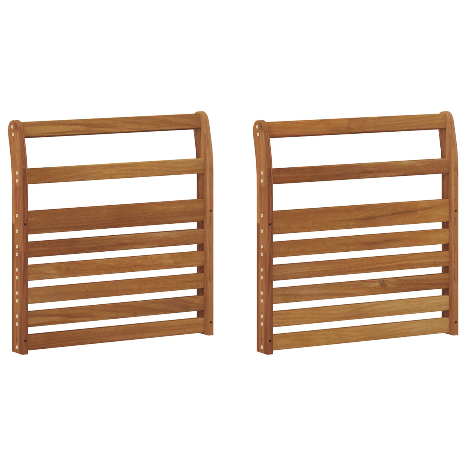 Naslon 2 pcs Prirodna 58,5 x 8 x 60 cm Čvrsto drvo akacije