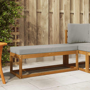 Klupa za sjedenje Prirodna i svijetlo siva 115 x 43 x 37 cm