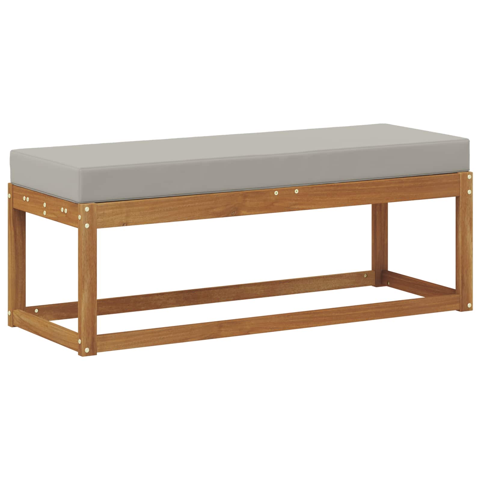 Klupa za sjedenje Prirodna i svijetlo siva 115 x 43 x 37 cm