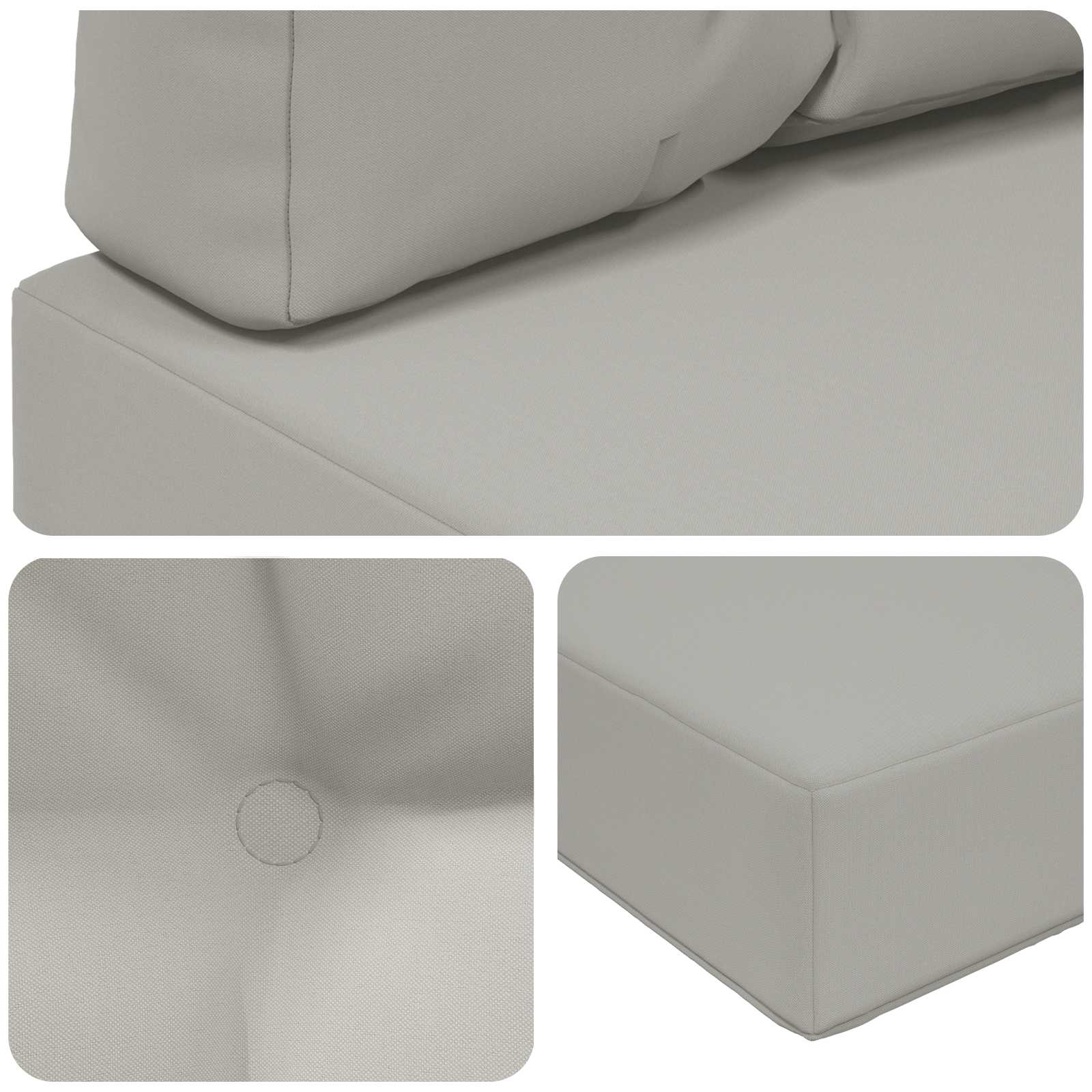 Jastuk za vanjsku sofU 3 pcs Sivi Poliester