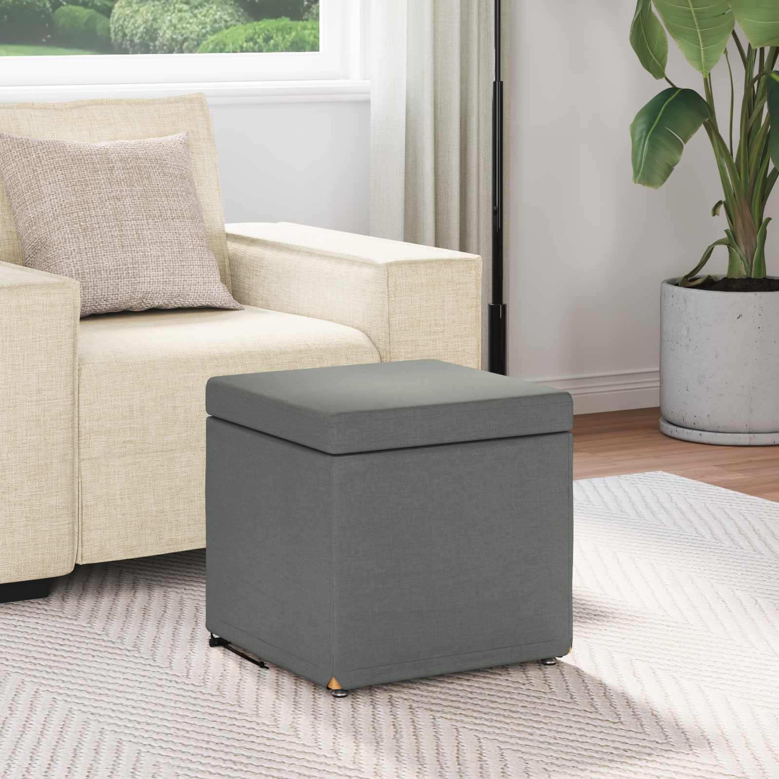 Stolica Tamno siva 41 x 41 x 40 cm Tkanina i konstruirano drvo