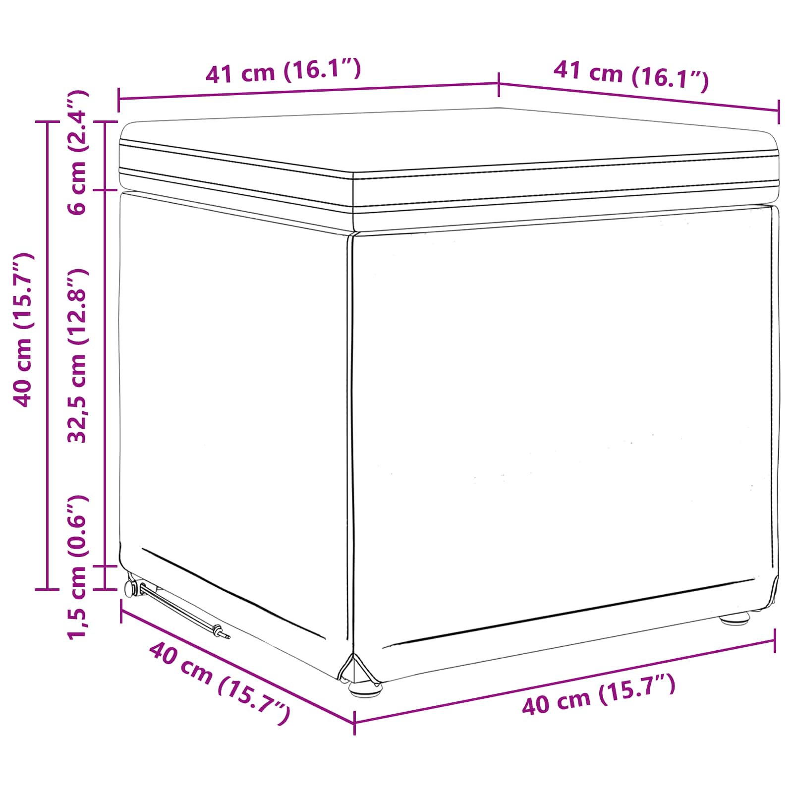 Stolica Plava 41 x 41 x 40 cm Svileni i Fino Radeći Drvo
