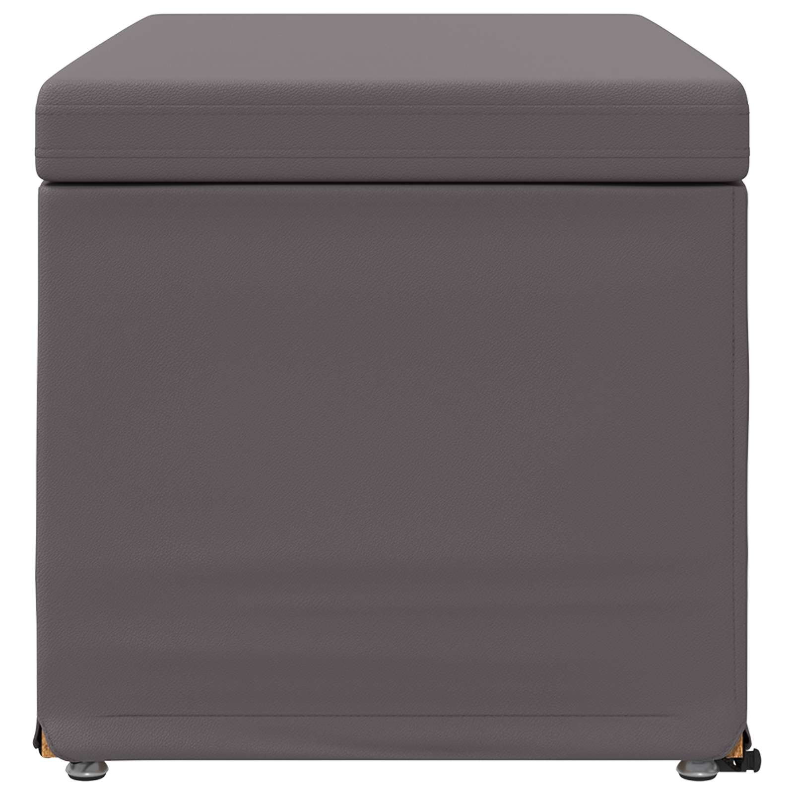 Stolica Siva 81 x 41 x 40 cm Umjetna Koža i Fino Radeći Drvo