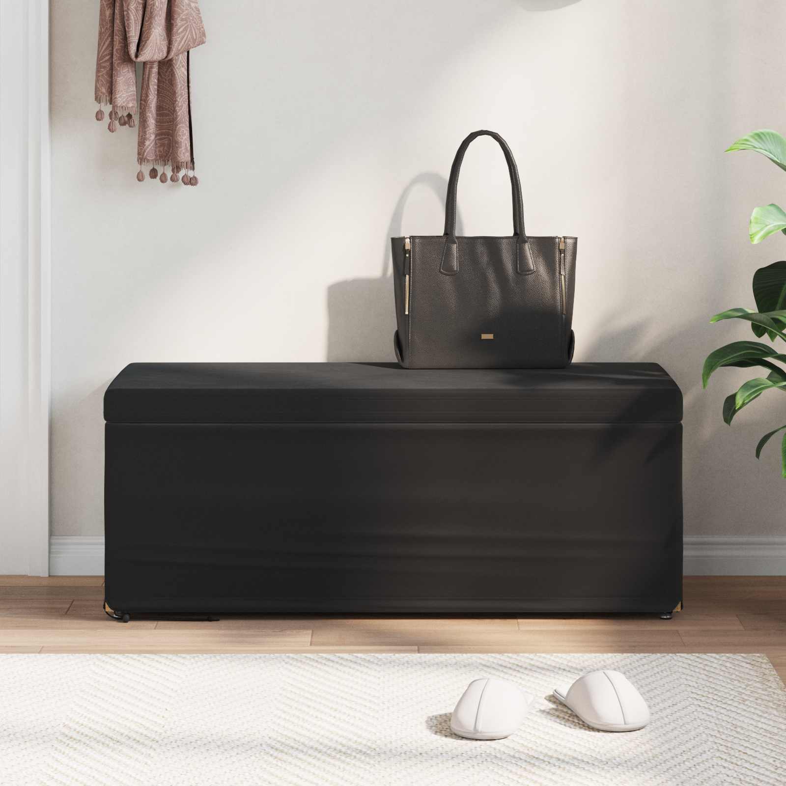Stolica Crna 101 x 41 x 40 cm Svileni i Fino Radeći Drvo