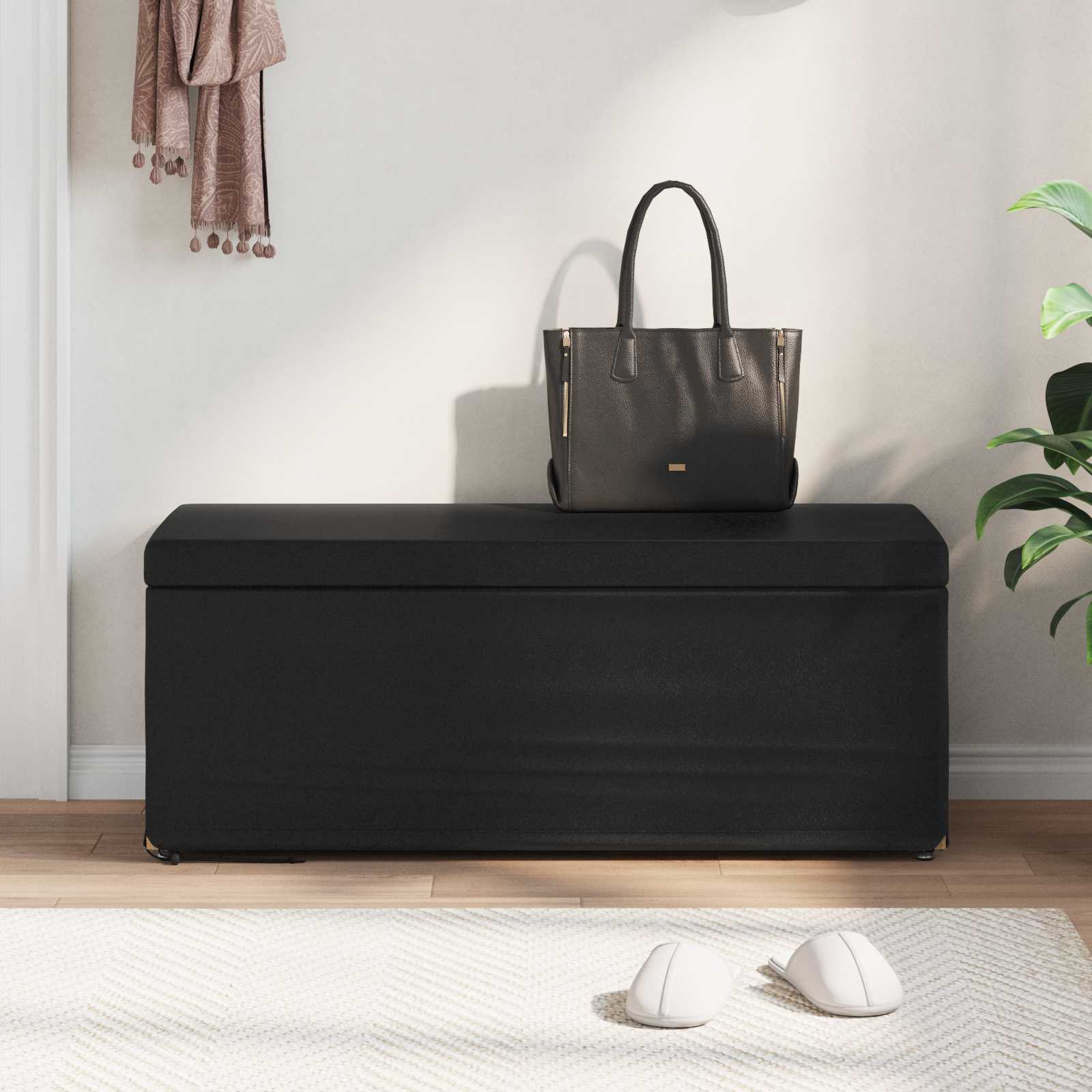Stolica Crna 101 x 41 x 40 cm Umjetna Koža i Fino Radeći Drvo