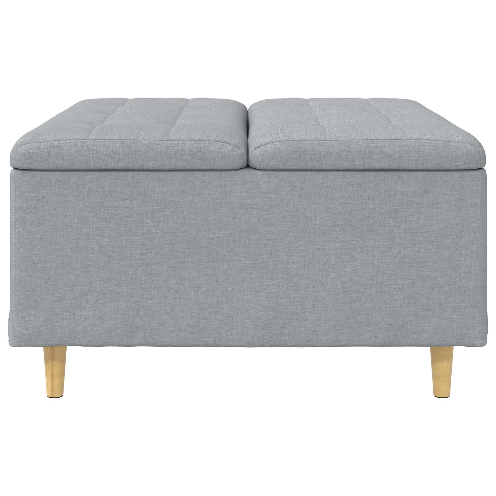 Otoman za pohranu Svijetlo siva 80 x 80 x 45 cm tkanina