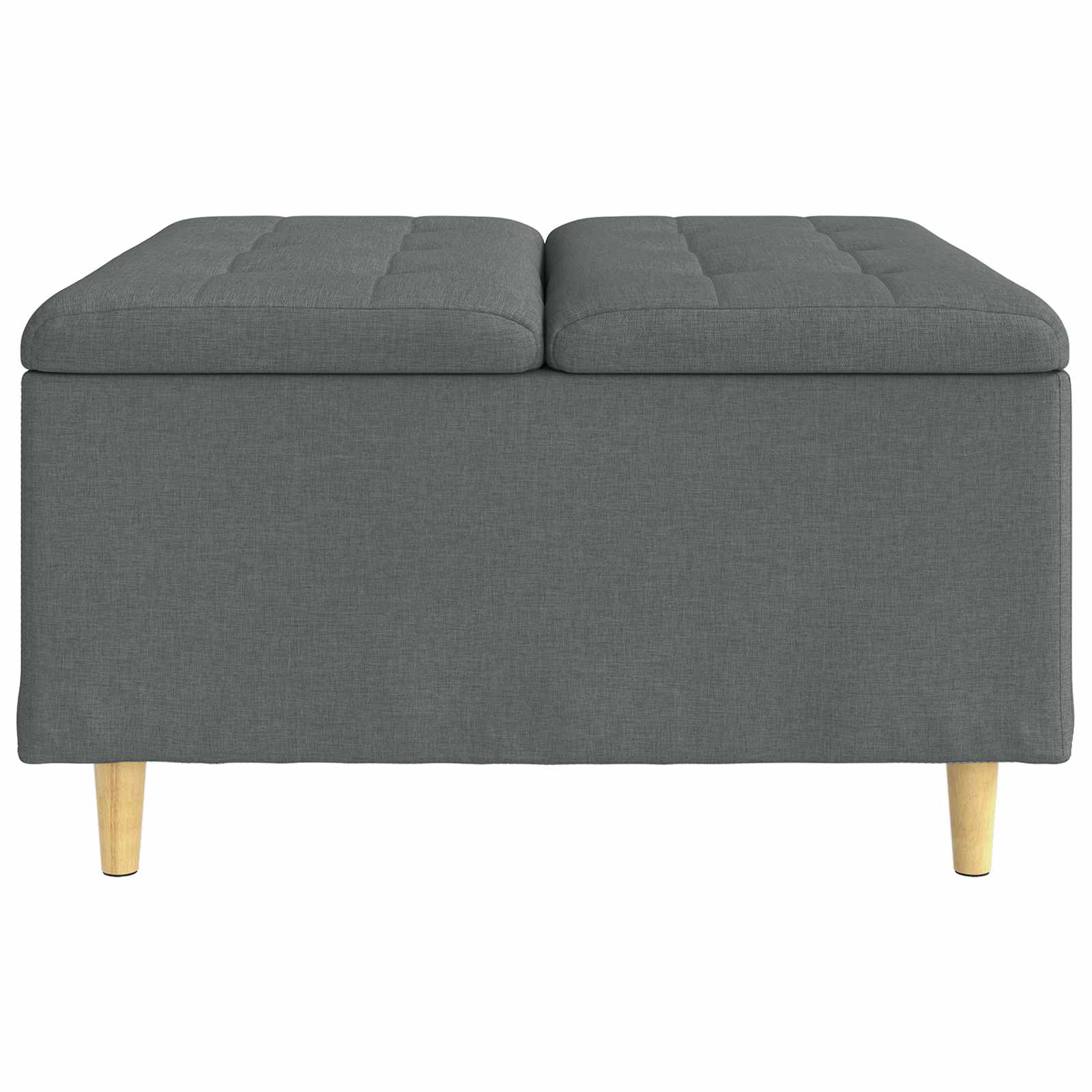 Otoman za pohranu s jastukom Tamno siva 80 x 80 x 45 cm tkanina
