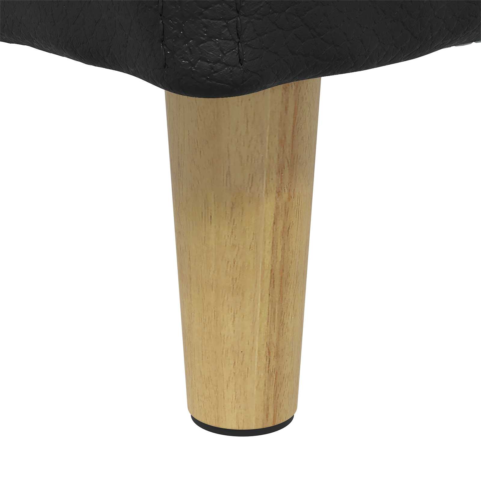Otoman za pohranu s jastukom Crna 80 x 80 x 45 cm Umjetna koža