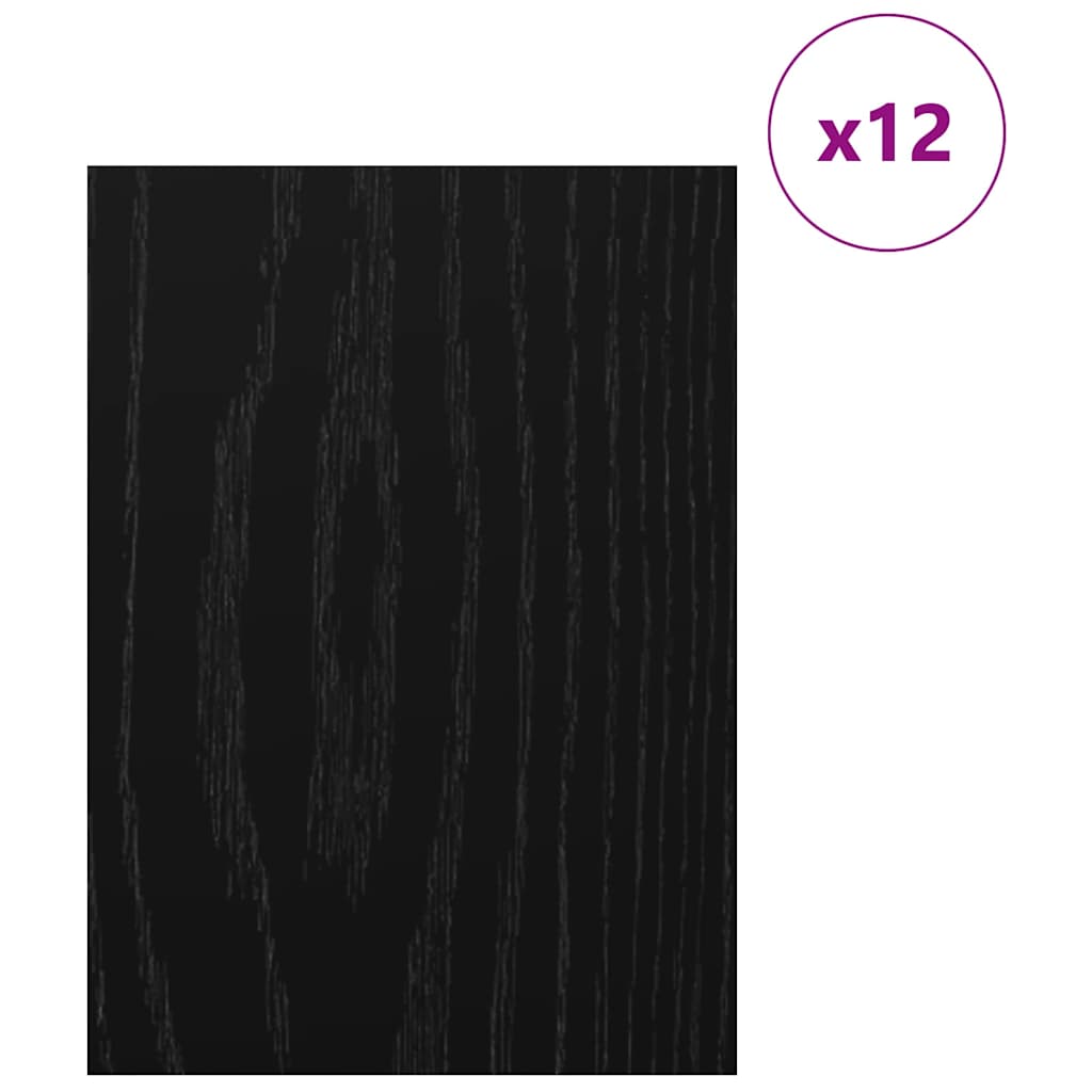 Dekor Paneli 12 pcs Crni hrast 30 x 42 x 0.27 cm