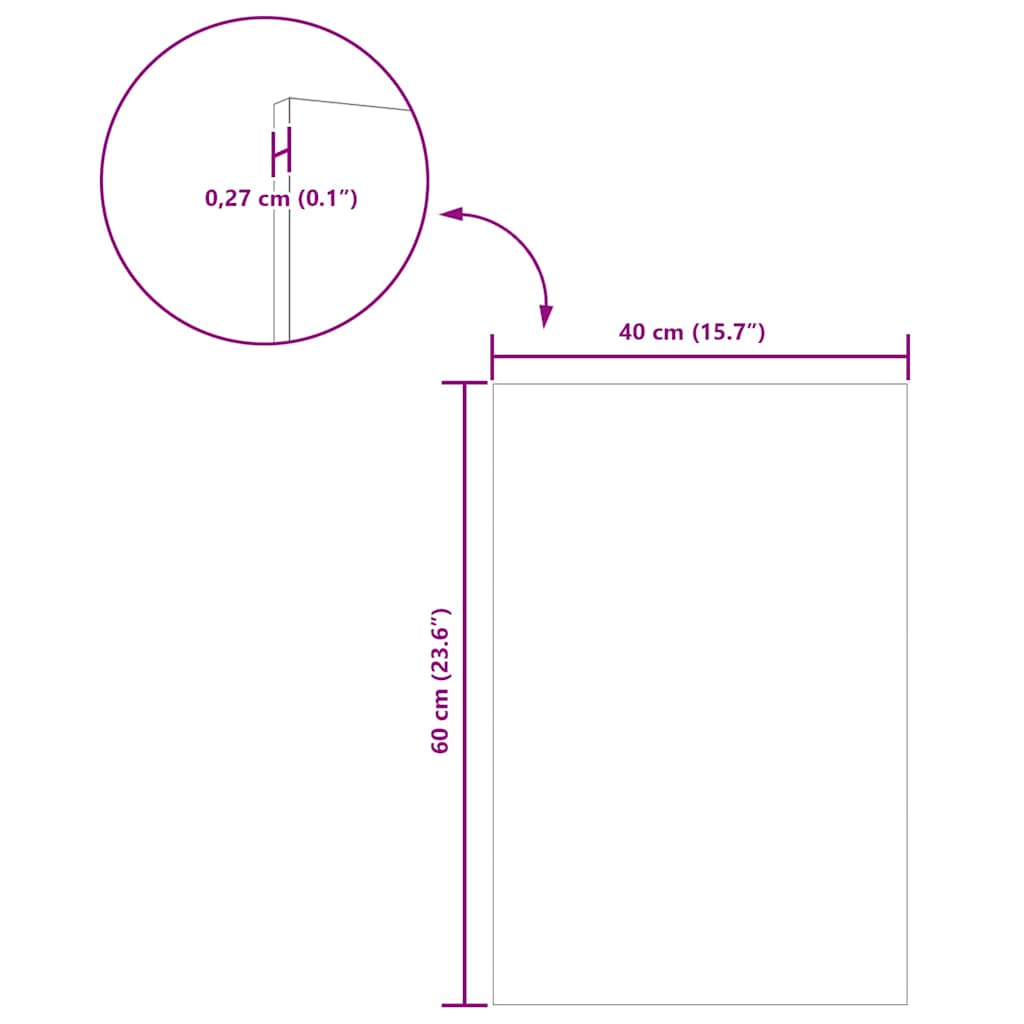 Dekor Paneli 50 pcs Sonoma hrast 40 x 60 x 0.27 cm