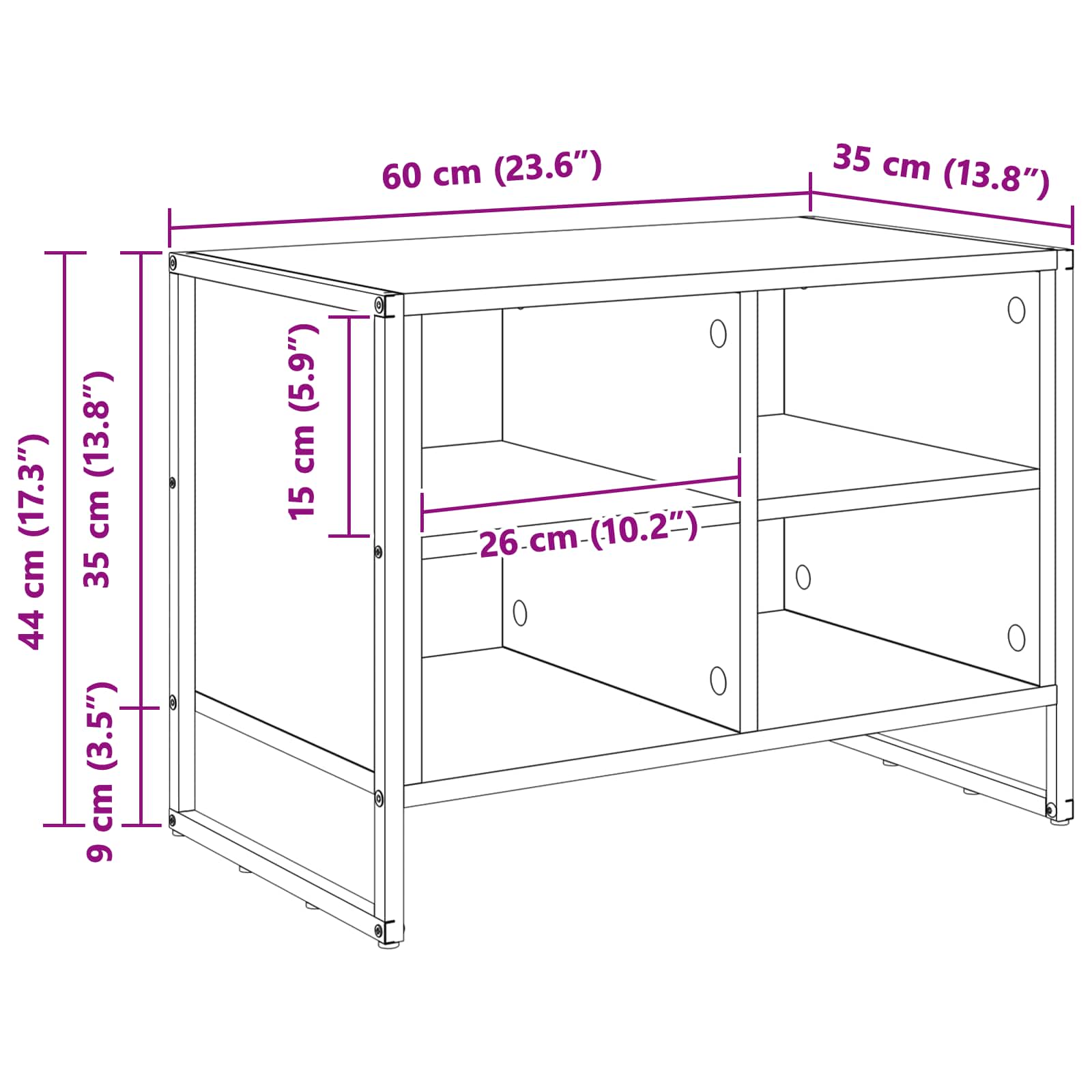 Ormar za cipele Staro drvo 60 x 35 x 44 cm Konstruirano drvo