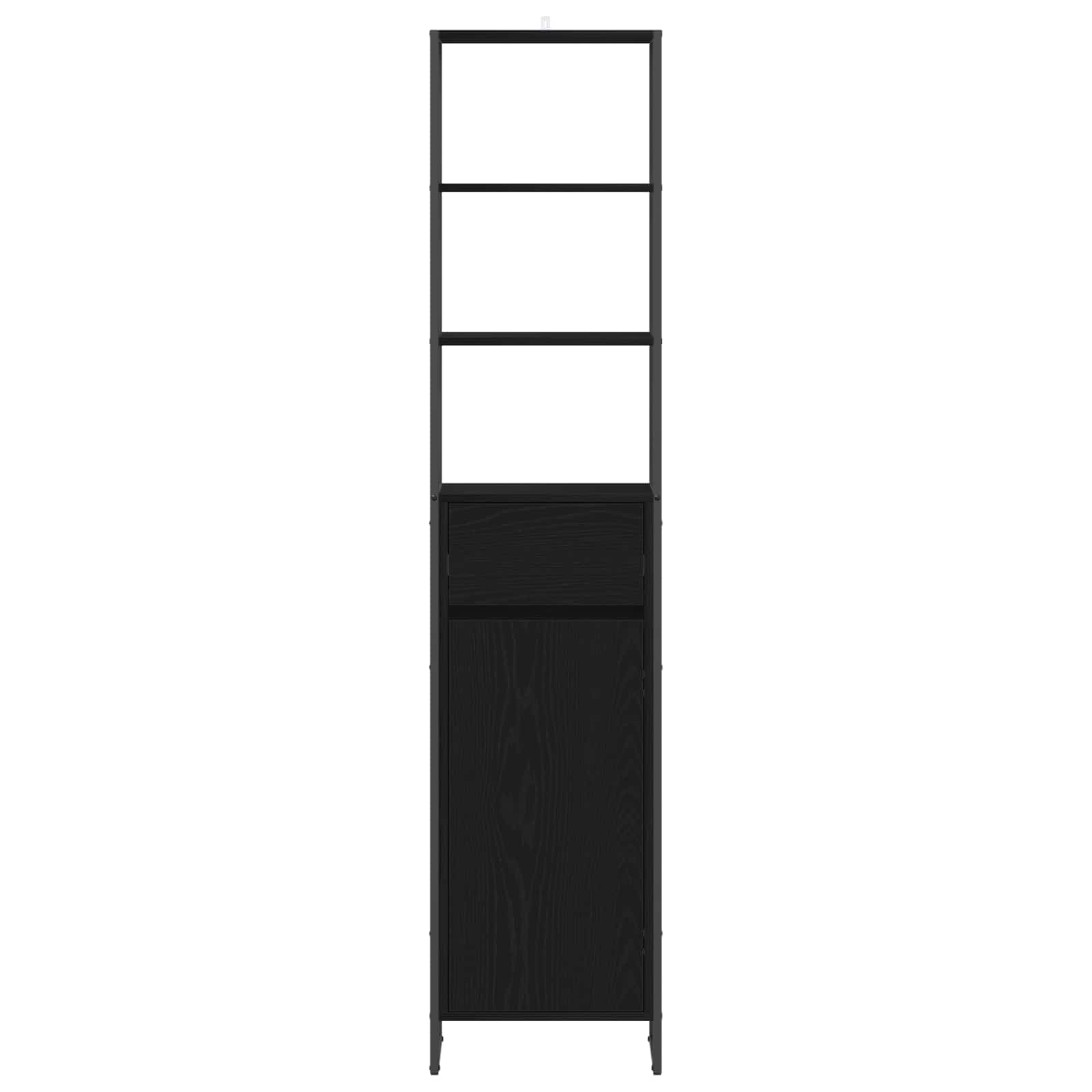 Kupaonski ormar Crni hrast 40 x 30 x 180 cm Konstruirano drvo